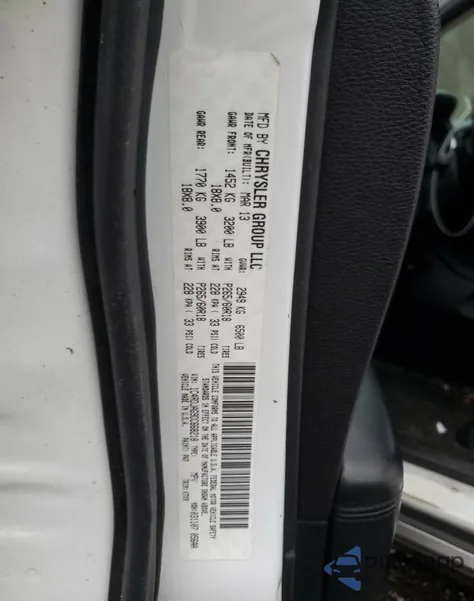 2013 Dodge Durango Sxt from USA, damaged, VIN 1C4RDJAG9DC668218